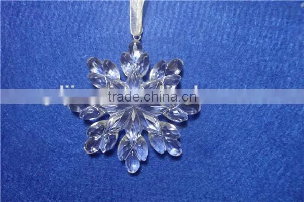 clear acrylic snowflake hanging ornament supplier for 2015