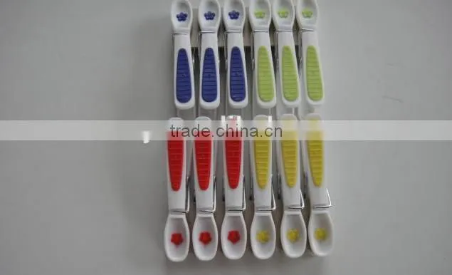plastic colourful clothes hangers Plastic clothespin/clothes peg/clothes clip