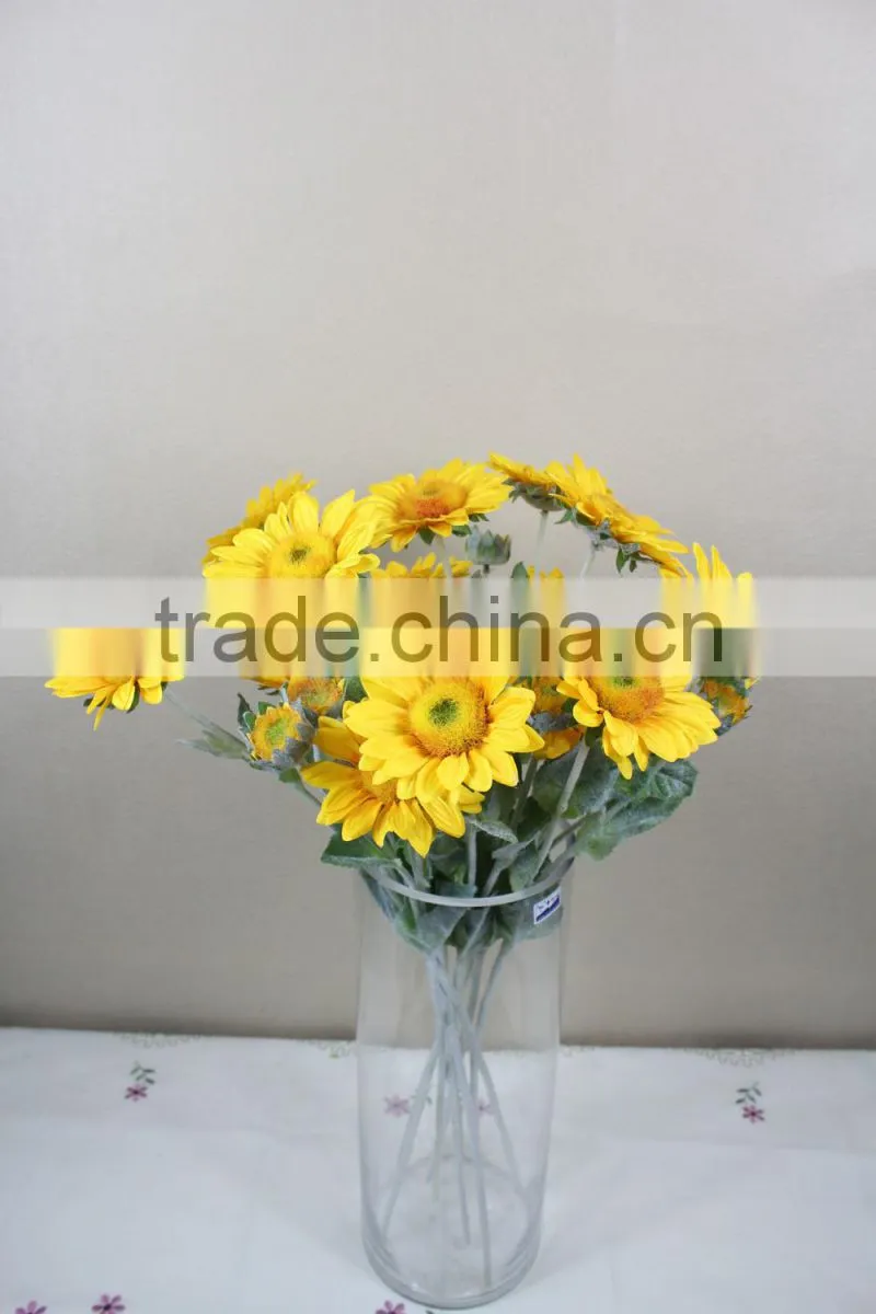 Enviroment-friendly Artificial Sunflowers Landscaping Flowers Decorative sunlflowers Plants