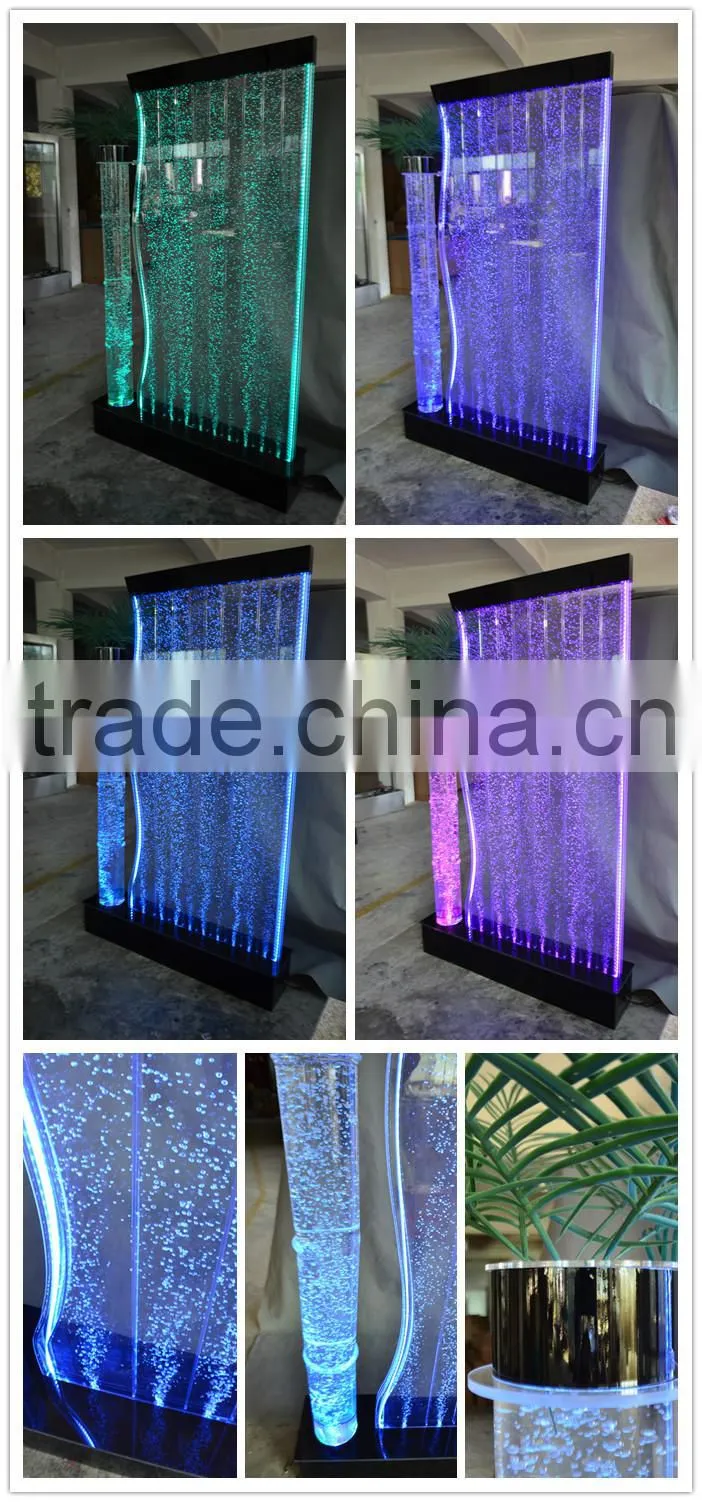 wedding stage backdrop led water bubble wall with glowing trees