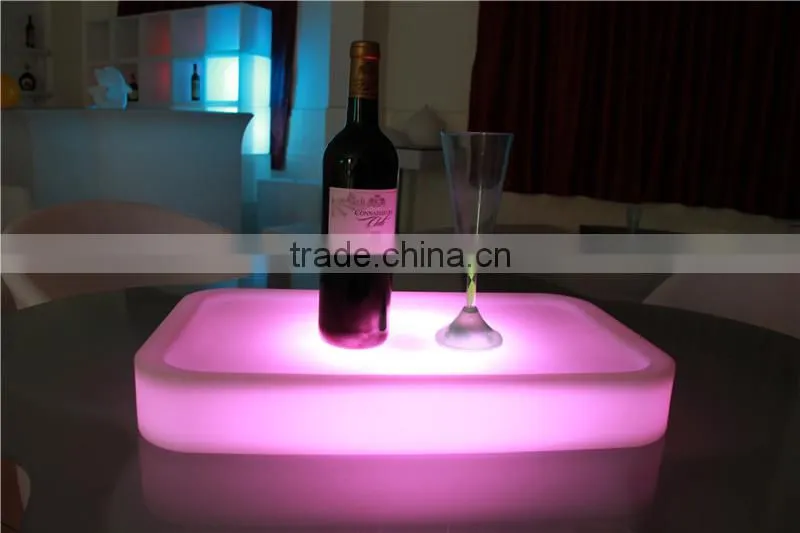 7cm high Flash color changing party fruit led tray