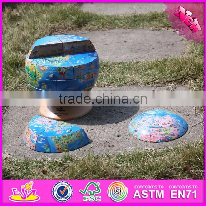 Best intelligent children wooden 3d puzzle ball W14G038