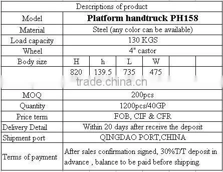 heavy duty platform hand truck PH158