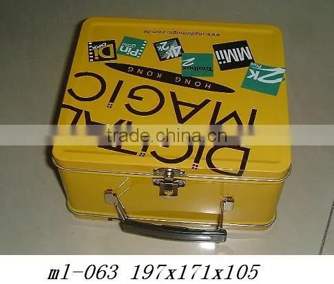 Metal Kid's Lunch Box, Handle Tin