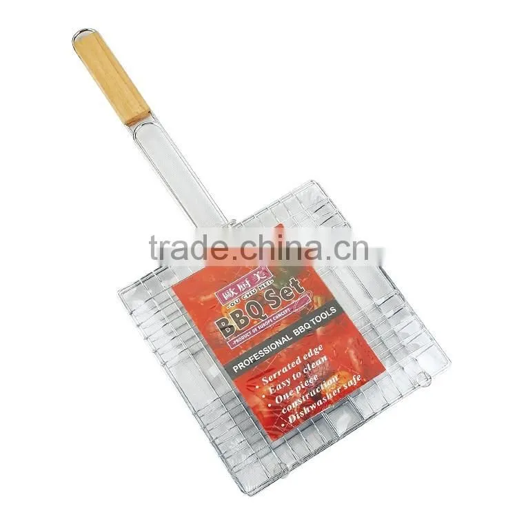 Non-stick barbecue basket bbq grill wire mesh net