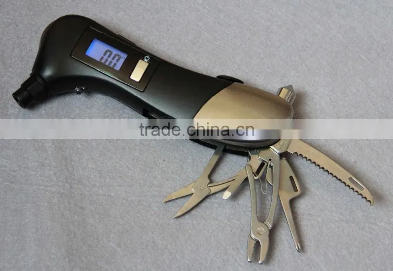150 PSI Pressure Mini Tyre Pressure Gauge With Emergency Tool