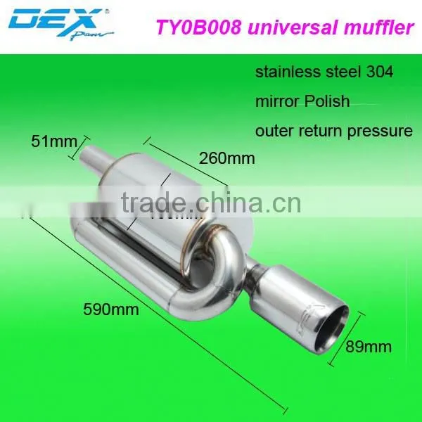 racing spare part exhaust system universal muffler performance