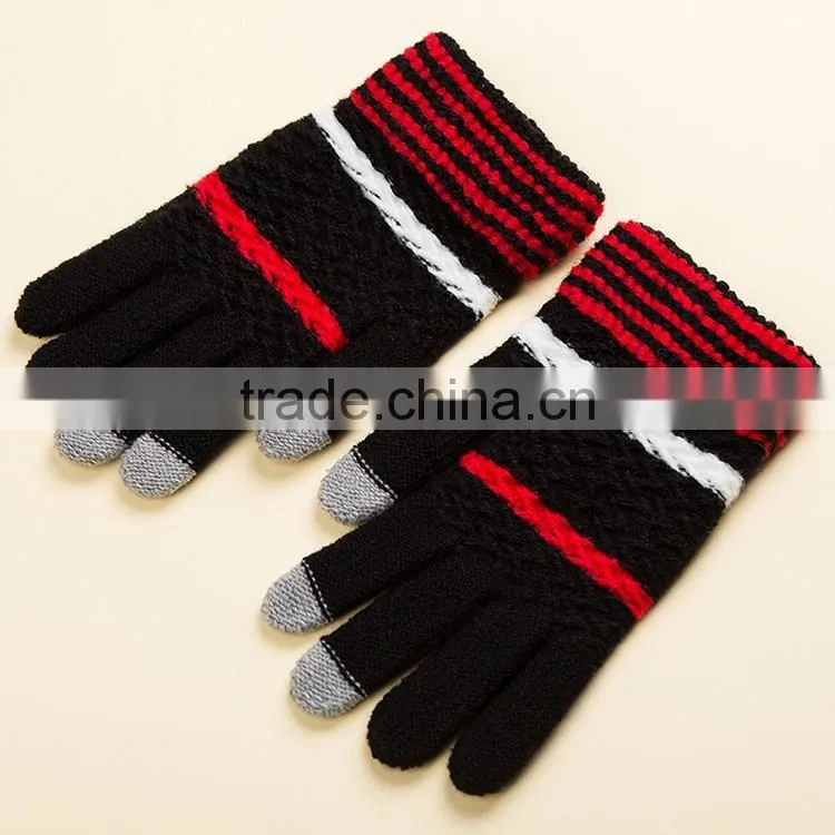 hight quality newgift touch screen glove Customized Knitted Winter Touch Screen Glove
