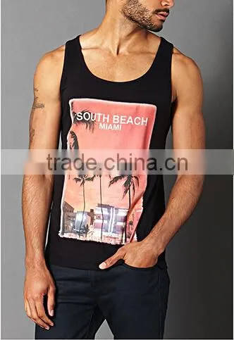 Custom Print Wholesale Cotton Custom Mens Tank Top