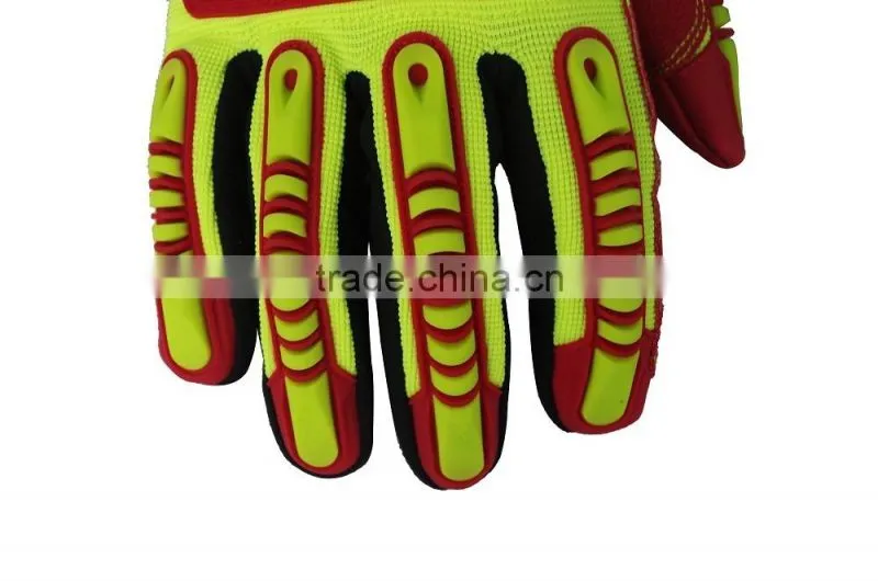 CE 4132 rigging working oil and gas high impact protective work gloves