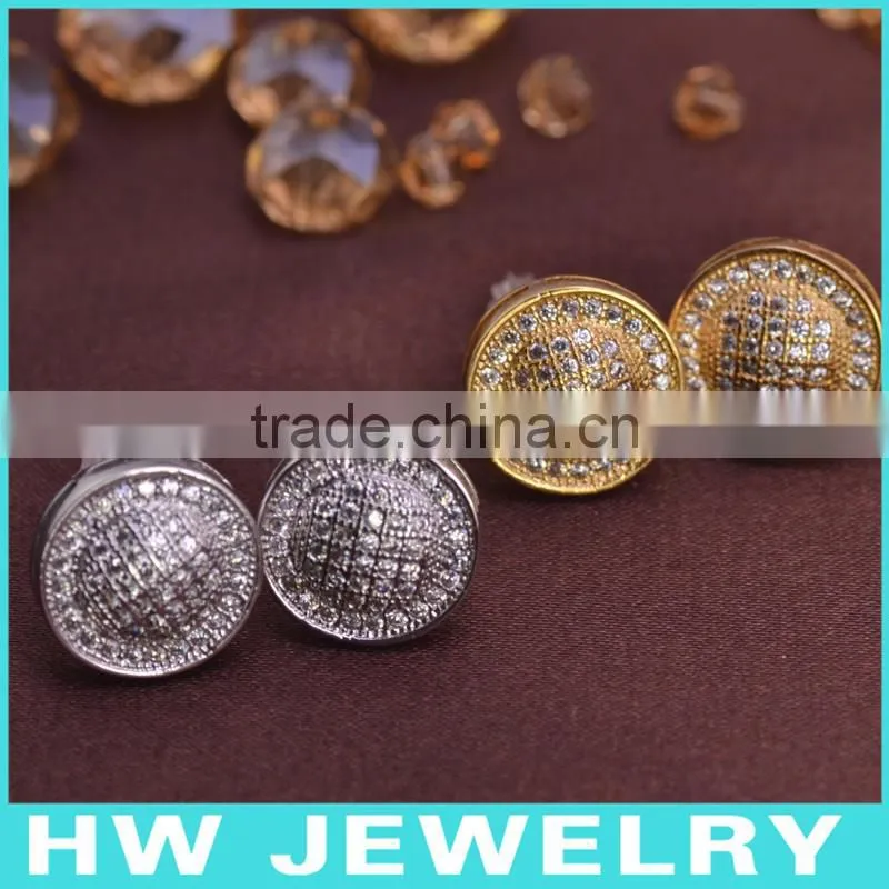 2014 925 sterling silver men stud earring rhodium plating