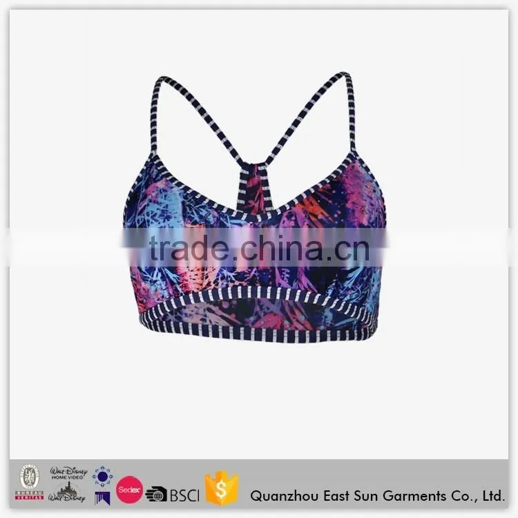 OEM Wholesale Spaghetti Strap Bra Women Hot Sexy Yoga Bra Fashionable Custom Running Sports Bra
