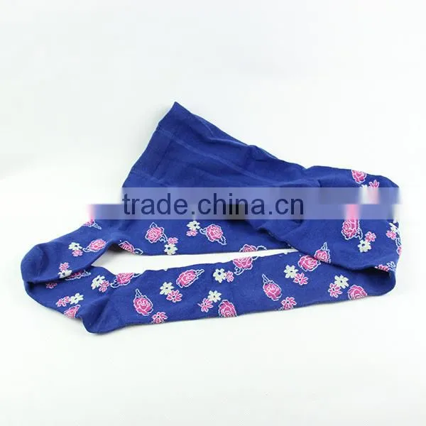 Custom school girl tights pantyhose with nice flowers