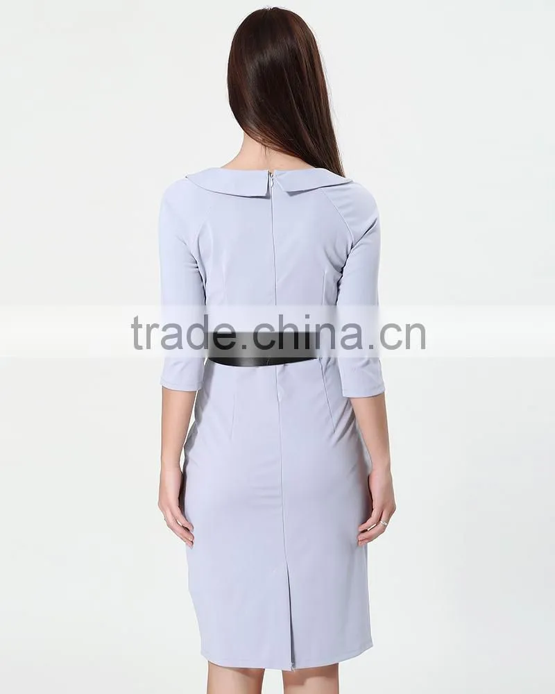 Yihao Trade Assurance New Women Casual Dress Elegant Party Vintage Polka Solid Work Clothing ladies office wear dresses dress