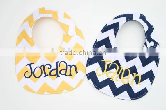 Personalized Seersucker Monogrammed Bib
