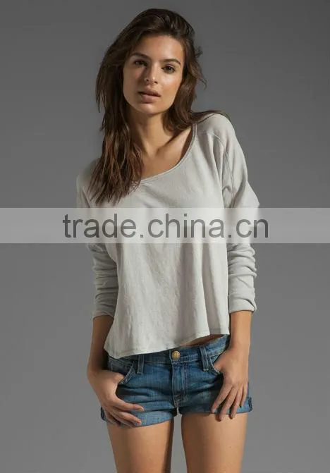 lightweight jersey off one shoulder tops