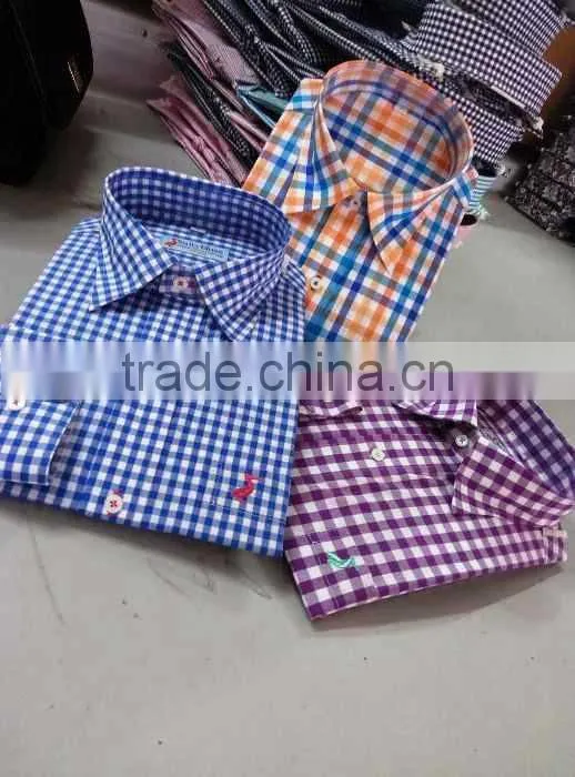 classic fashion design men's casual check shirt