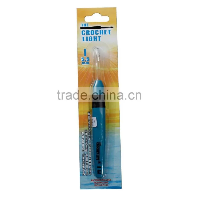 I5.5mm 15.6x1.6cm Crochet Hook with Led light