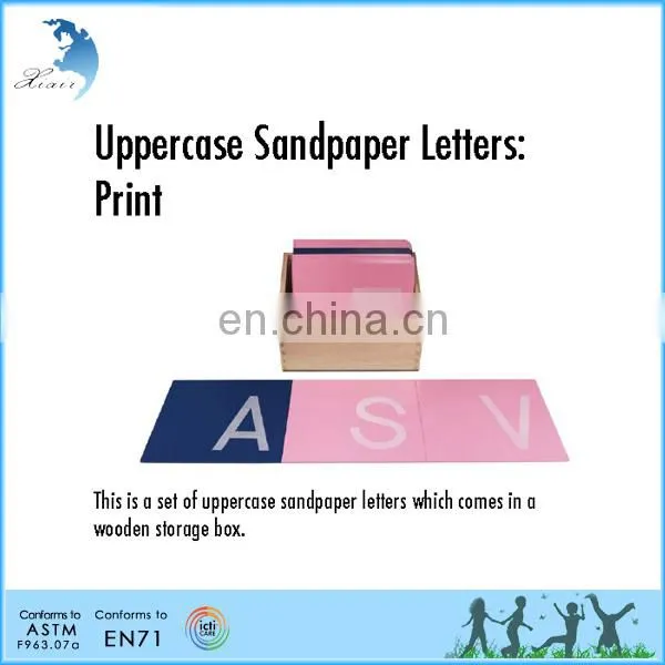 EN71 Preschool Montessori Educational Materials Kids Language montessori sandpaper letters