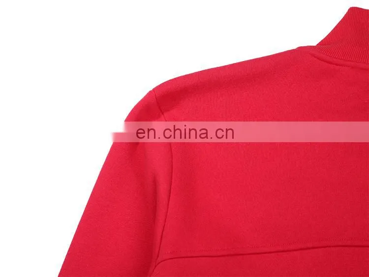sportswear manufacturer 100% cotton red sports suit cover