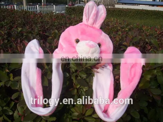 wholesale animal plush hats with mittens boy girl children kids plush animals hats with paws