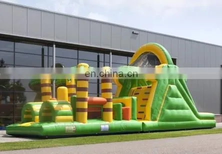 HI Professional factory top grade inflatable obstacles castle giant tunnel inflatable obstacle course