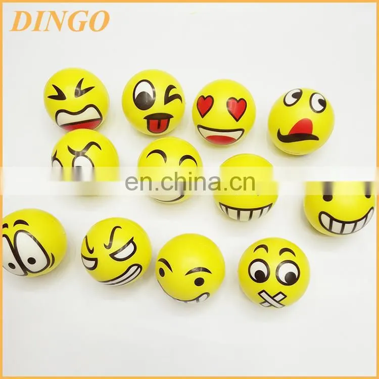 Yellow Smiley Face PU Stress Ball