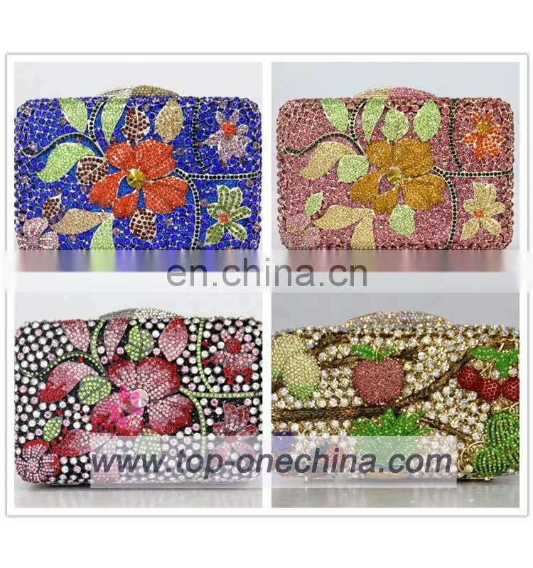 Crystal evening clutch bags/stone cluth bags/clutch evening wedding favor bags