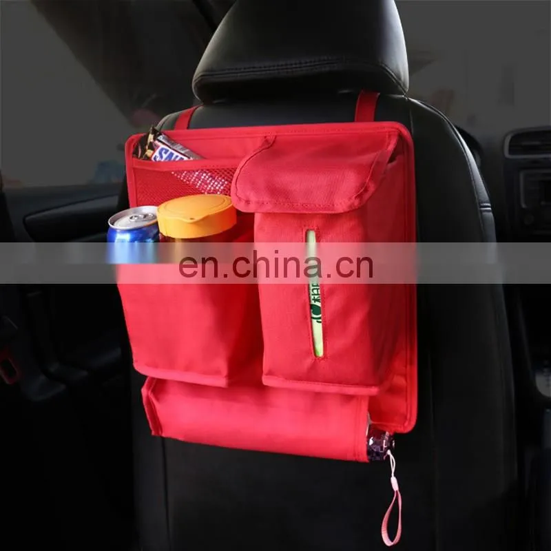 High quality applied car seat organizer with tissue pocket
