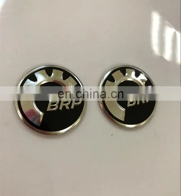 metal Feature embossed adhesive logo sticker