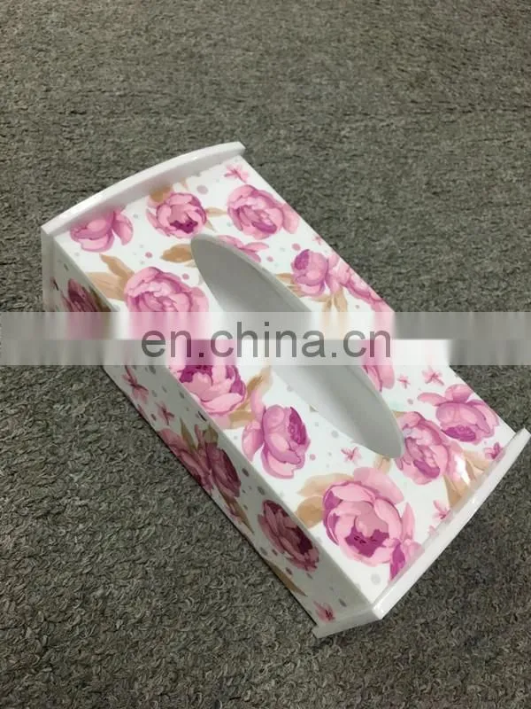 Customized picture prcinted beautiful acrylic tissue box