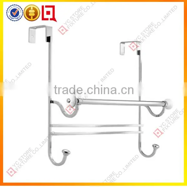 Metal bathroom towel rack
