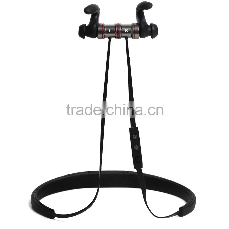 durable aluminium wireless bluetooth sport earphone newest top bluetooth chip