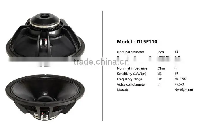 PS15-R2, trade assurance ,15 inch neodymium passive 2-way full range loudspeaker, stage monitor speaker