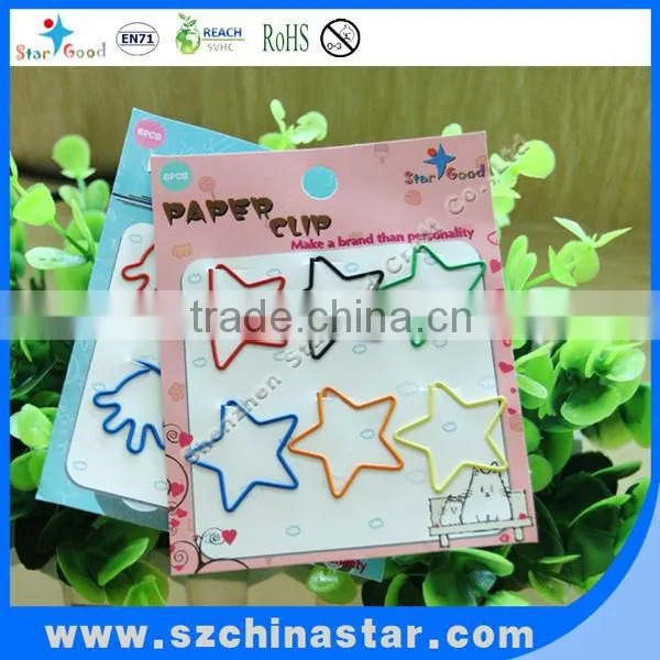 printing card with colorful paper clip