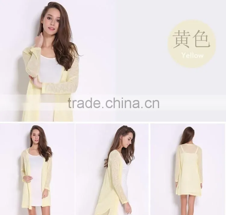 hot selling summer lady Cotton knit shirt cardigan shawl breathable sun protection clothing