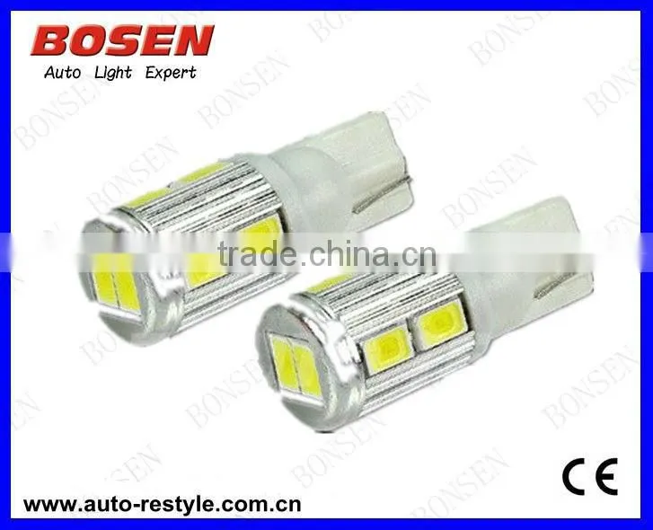 led auto bulb W5W T10 194 10smd 5630 side marker light,board light