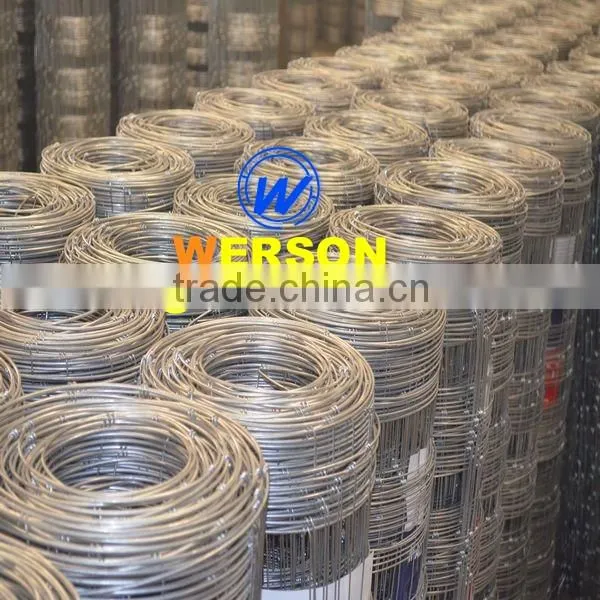hot dipped galvanized LIVESTOCK KNOTTED WIRE MESH fence| werson fence
