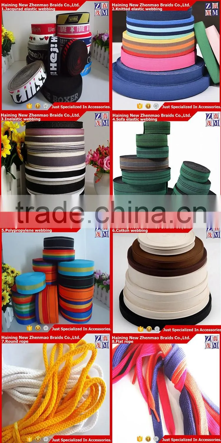 Wholesale woven color elastic tape for shoes