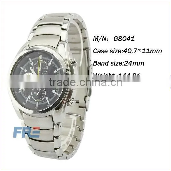 2014 good quality stainless steel wrist yellow watch