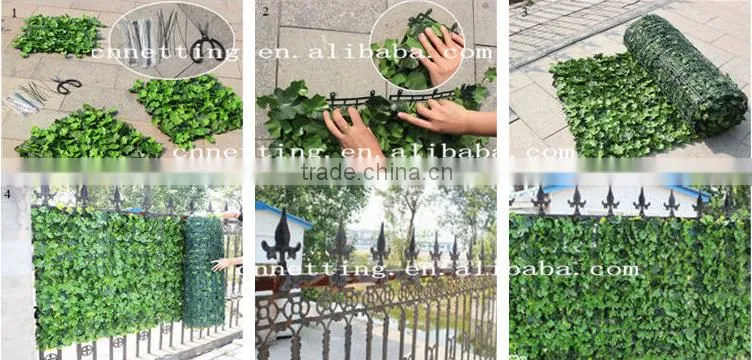 39" Height X156" Length Simulation leaves fence decorations/garden decoration green artificial leaf ivy fences