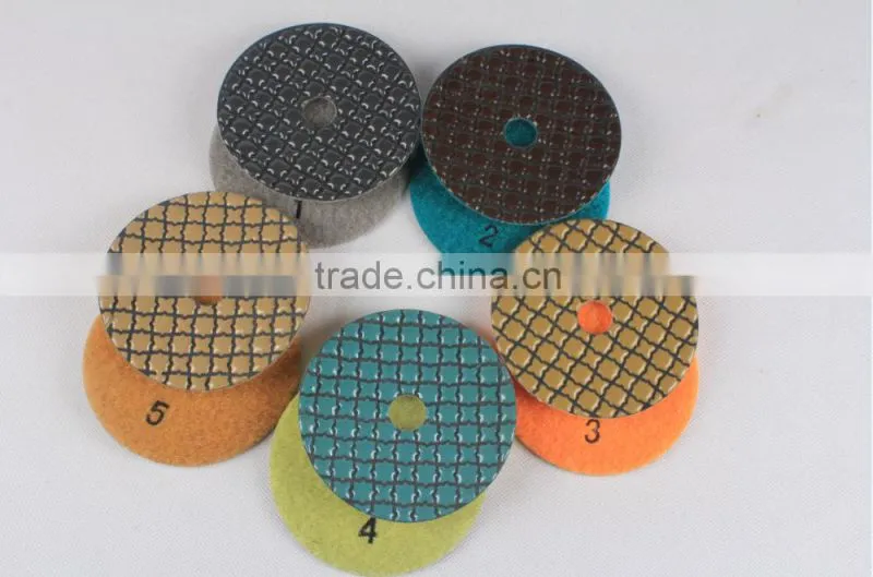 5 step Granite dry polishing pad
