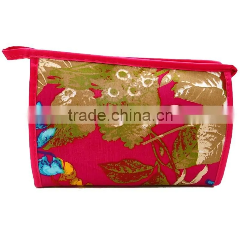 Travel Zipper Flower Printing Fashion Cosmetic Bag Products Large Makeup Bag