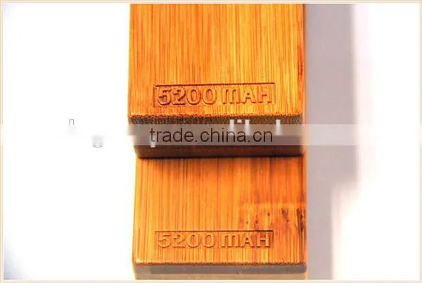 OEM bamboo case Samsung Huawei Xiaomi smart mobile portable power bank 2600mah~5200mah