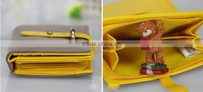PU leather designer short women wallet