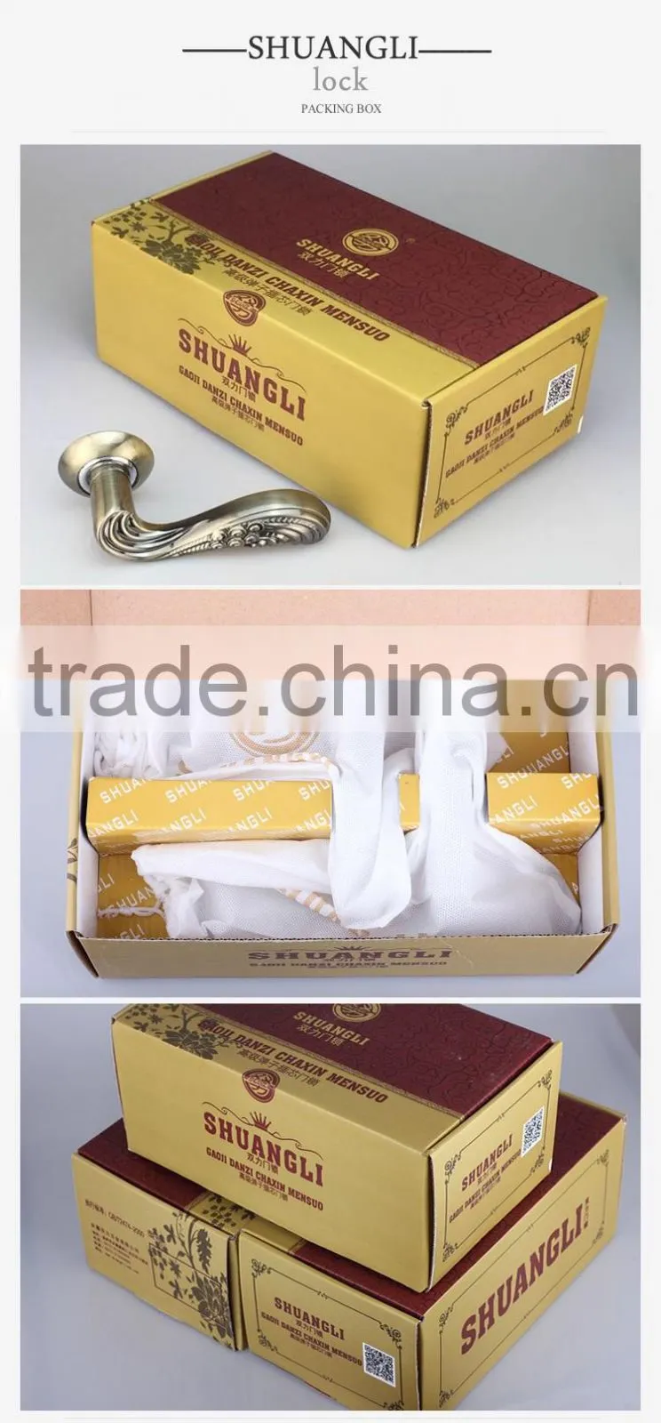 Different type medium double slided door handle lock