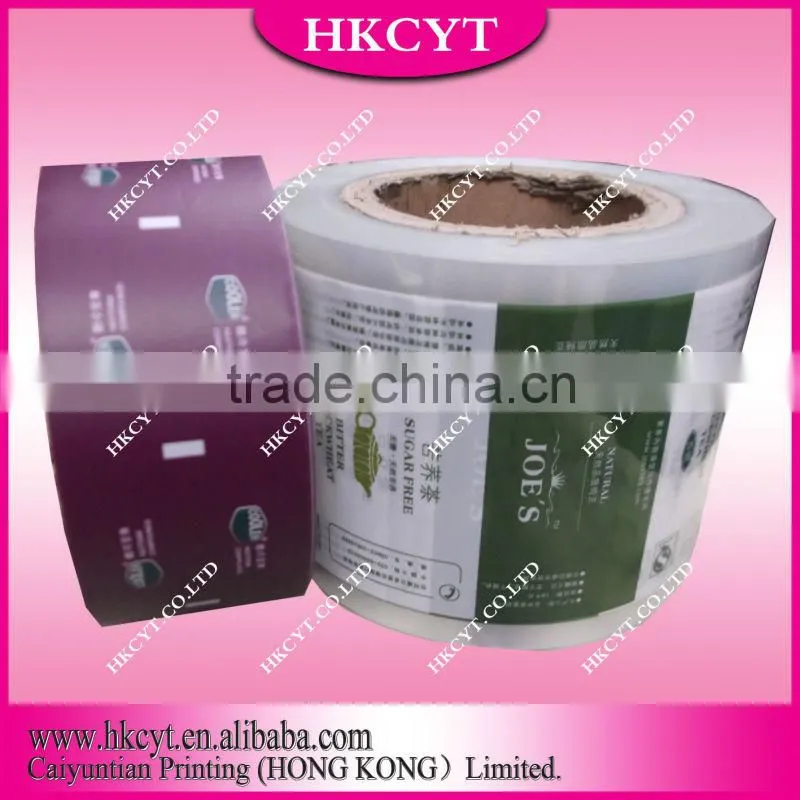 Custom printed food packaging plastic roll film / Laminated plastic aluminum foil small roll film