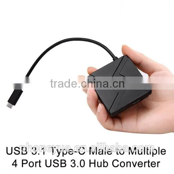 portable high speed charge usb 3.1 type c to usb 3.0 4 port hub for macbook