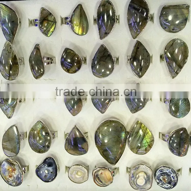 RG1086 Wholesale freeform labradorite rings