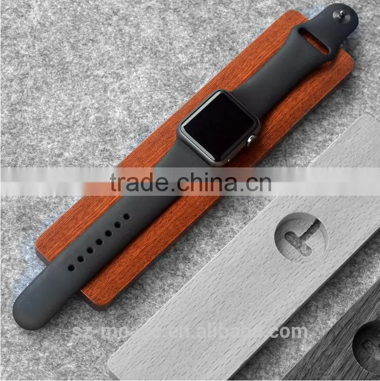 2015 new coming wooden for apple watch charger stand
